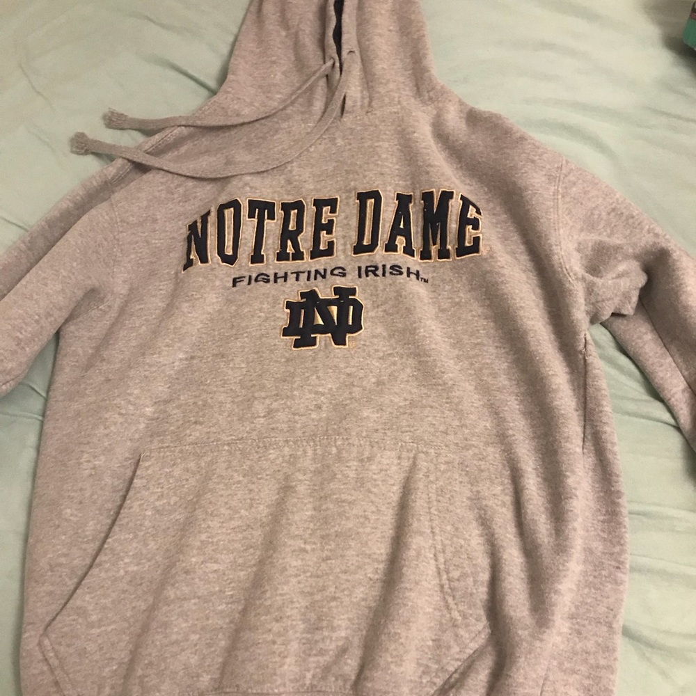 Gray Norte Dame Hoodie